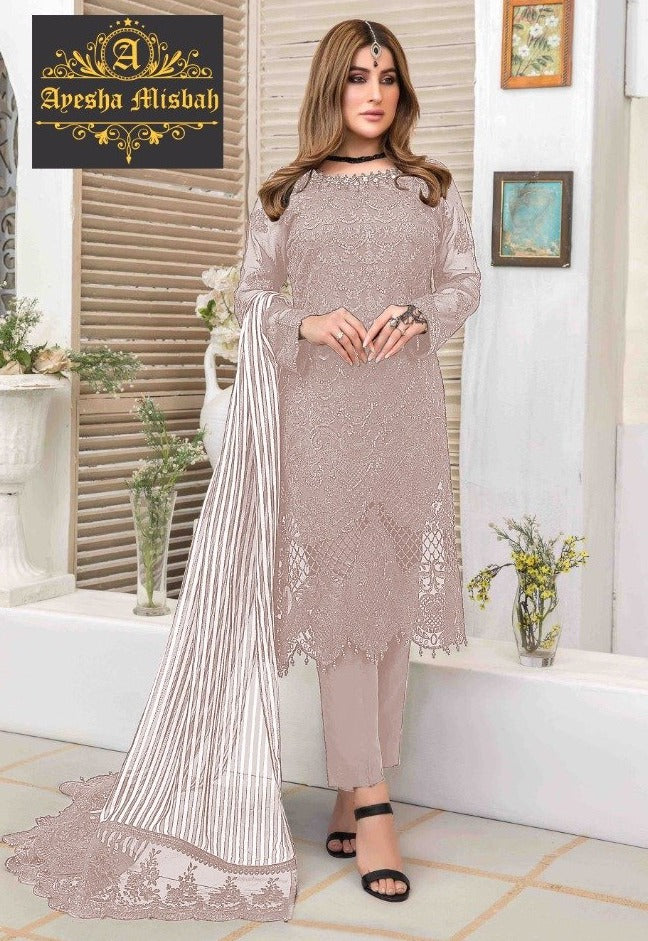 Ayesha Misbah Ayesha 101 Faux Georgette Designer Salwar Kameez