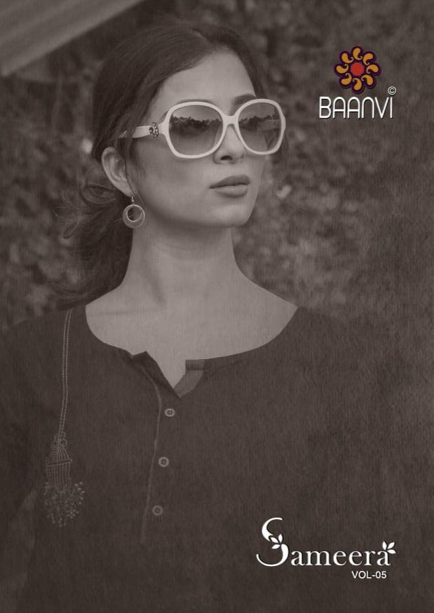 Baanvi Sameera Vol 5 Rayon With Fancy Work Stylish Designer Daily Wear Beautiful Kurti