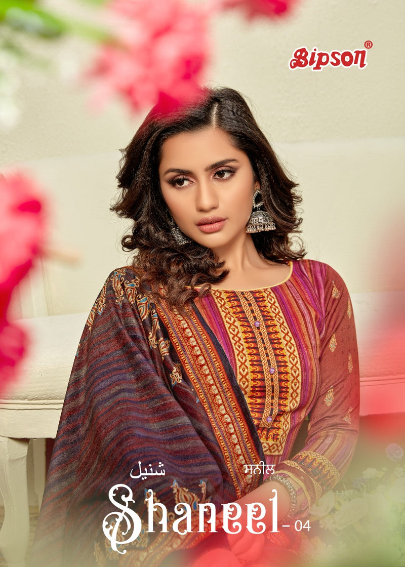 Bipson Shaneel Vol 4 Pashmina With Heavy Fancy Work Stylish Designer Festive Wear Salwar Kameez