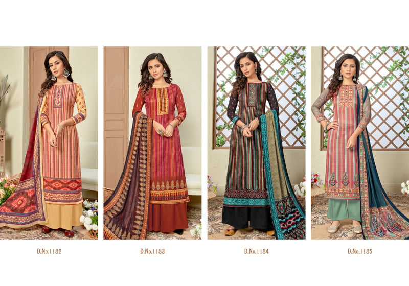 Bipson Shaneel Vol 4 Pashmina With Heavy Fancy Work Stylish Designer Festive Wear Salwar Kameez