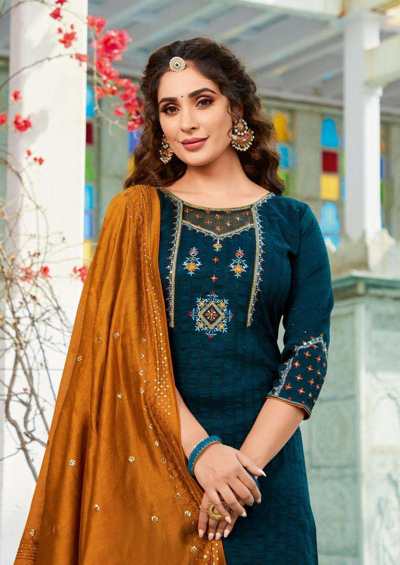 Ladies Flavour Bonus Chinon With Heavy Organza Stylish Designer Festival Wear Kurti With Bottom