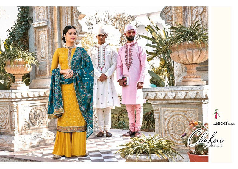 Eba Lifestyle Chakori Vol 1 Dno 1328 Chinon Stylish Designer Salwar Kameez