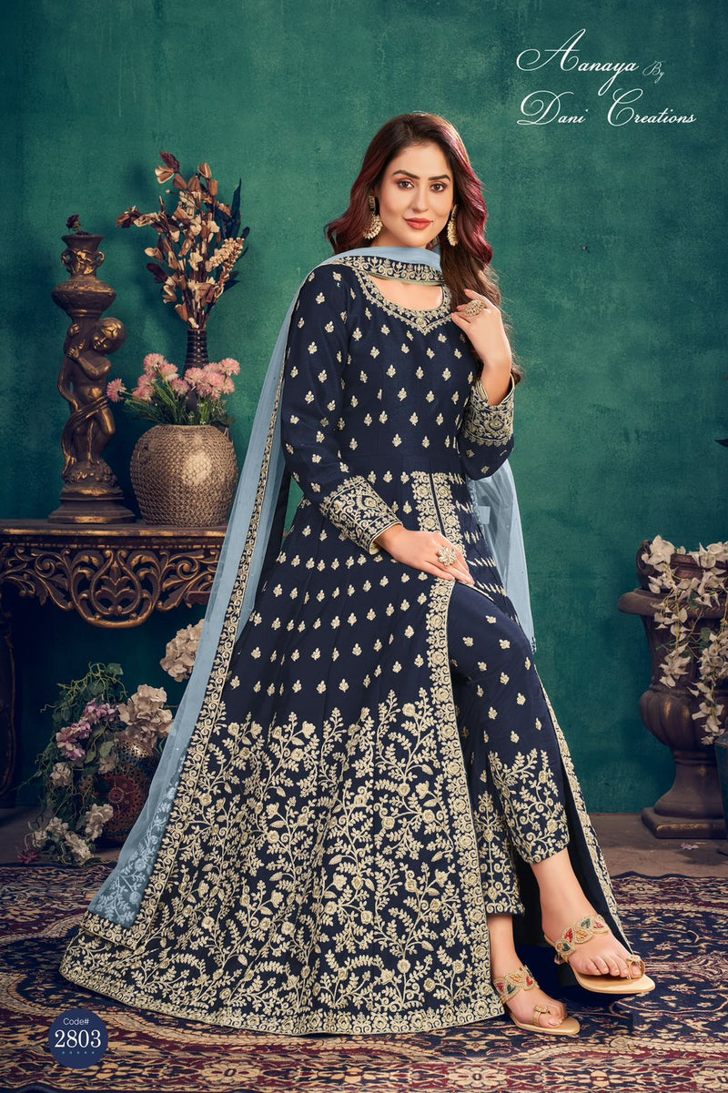 Dani Aanaya 2800 Series Vol 128 Art Silk Stylish Designer Heavy Look Party Wear Salwar Suit