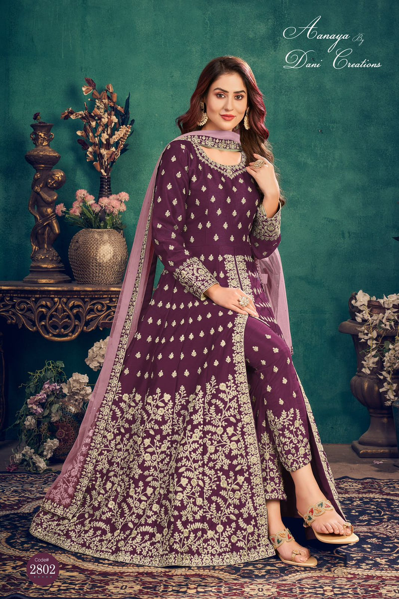 Dani Aanaya 2800 Series Vol 128 Art Silk Stylish Designer Heavy Look Party Wear Salwar Suit