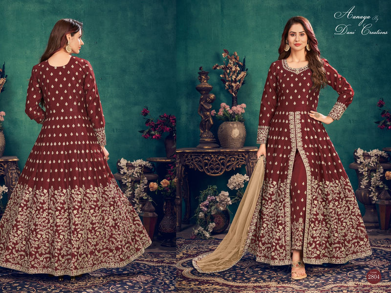 Dani Aanaya 2800 Series Vol 128 Art Silk Stylish Designer Heavy Look Party Wear Salwar Suit