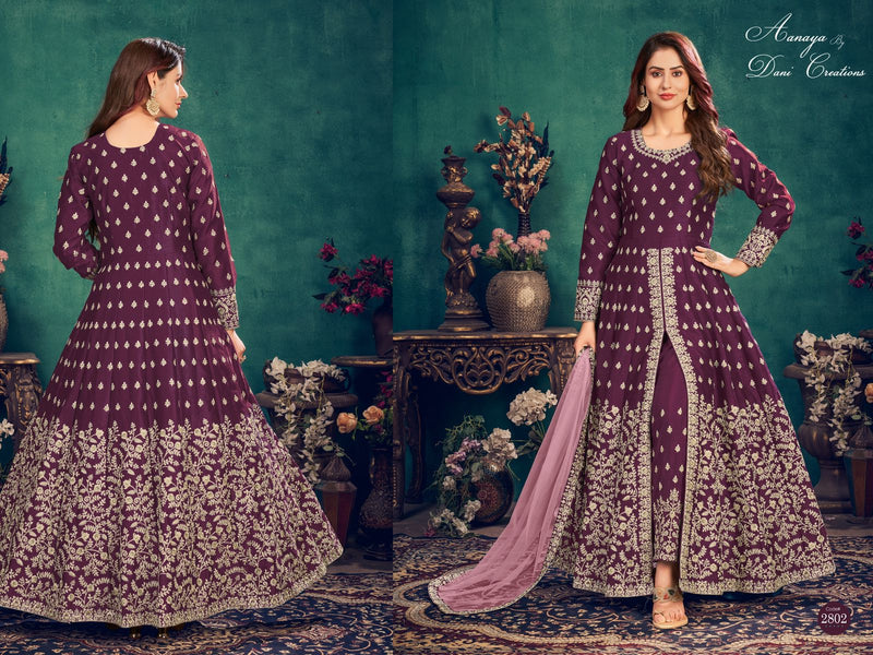 Dani Aanaya 2800 Series Vol 128 Art Silk Stylish Designer Heavy Look Party Wear Salwar Suit