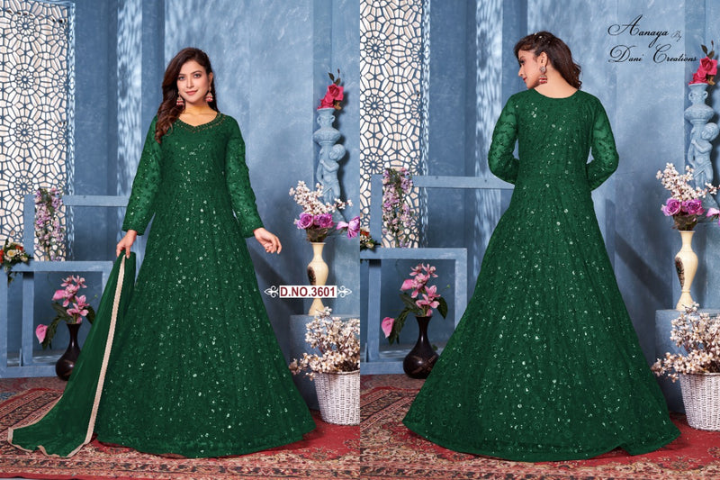 Dani Aanaya 3601 Series Vol 136 Net Heavy Stylish Designer Party Wear Salwar Suit