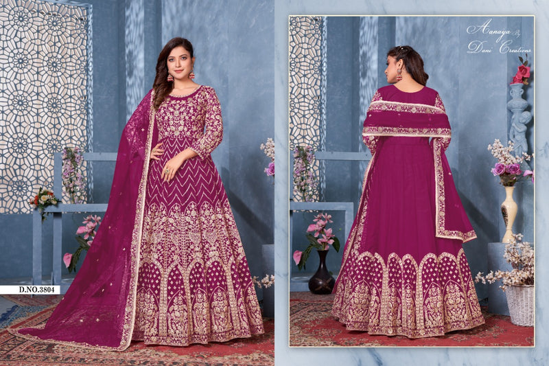 Dani Aanaya 3804 series Vol 138 Net Heavy Stylish Designer Wedding Wear Lehenga