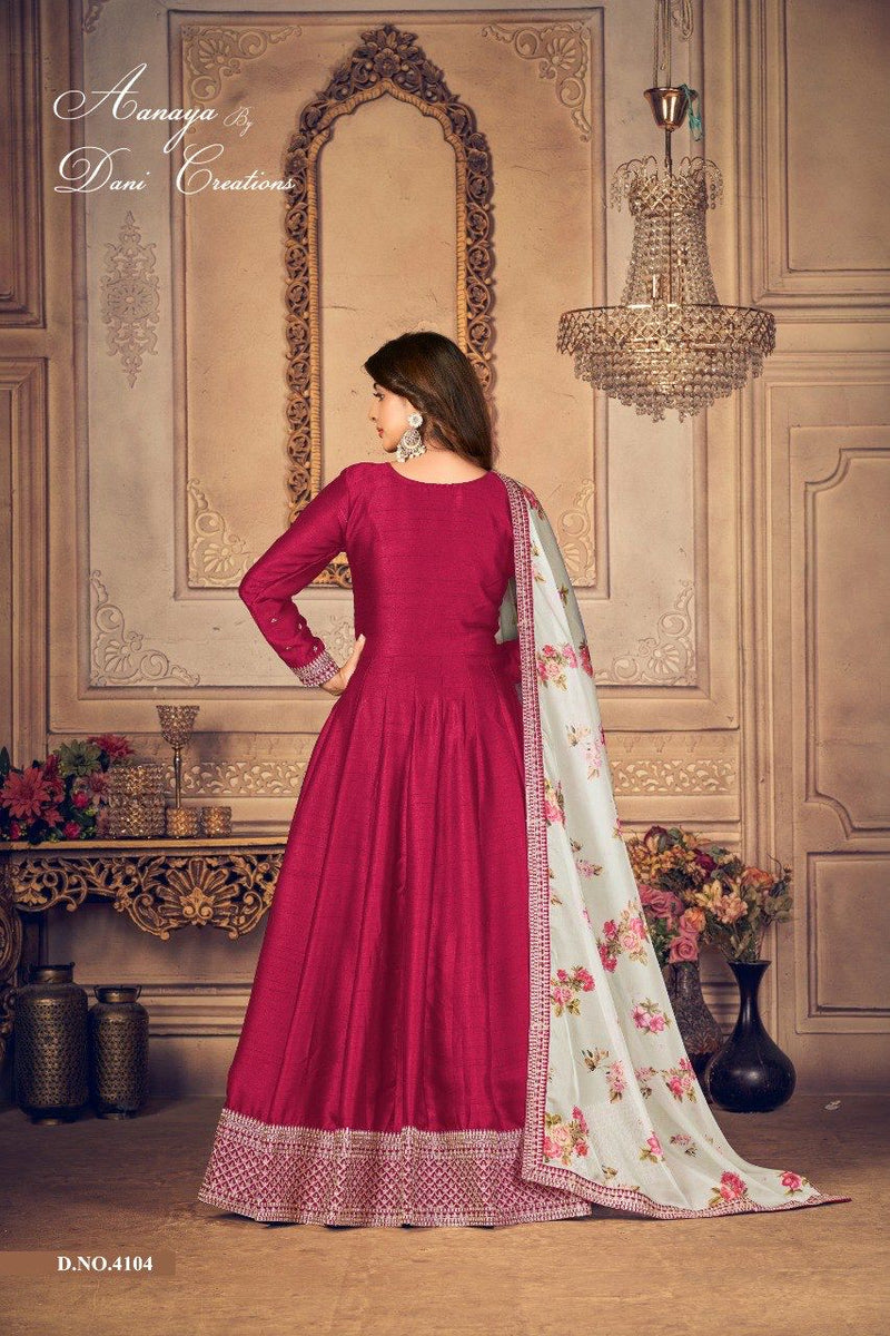 Dani Aanaya Vol 141 Jiyo Silk With Gorgous Look Stylish Designer Party Wear Long Salwar Suit