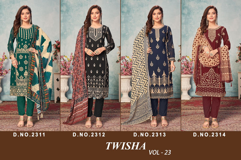Dani Twisha Vol 2300 Fox Georgette Print With Sequence Work Stylish Designer Party Wear Salwar Suit