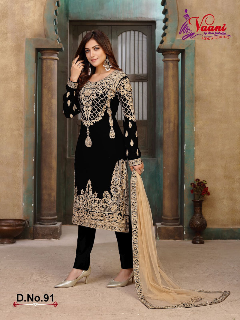 Dani Vaani Dno 91 To 94 Georgette With Heavy Work Stylish Designer Party Wear Salwar Suit