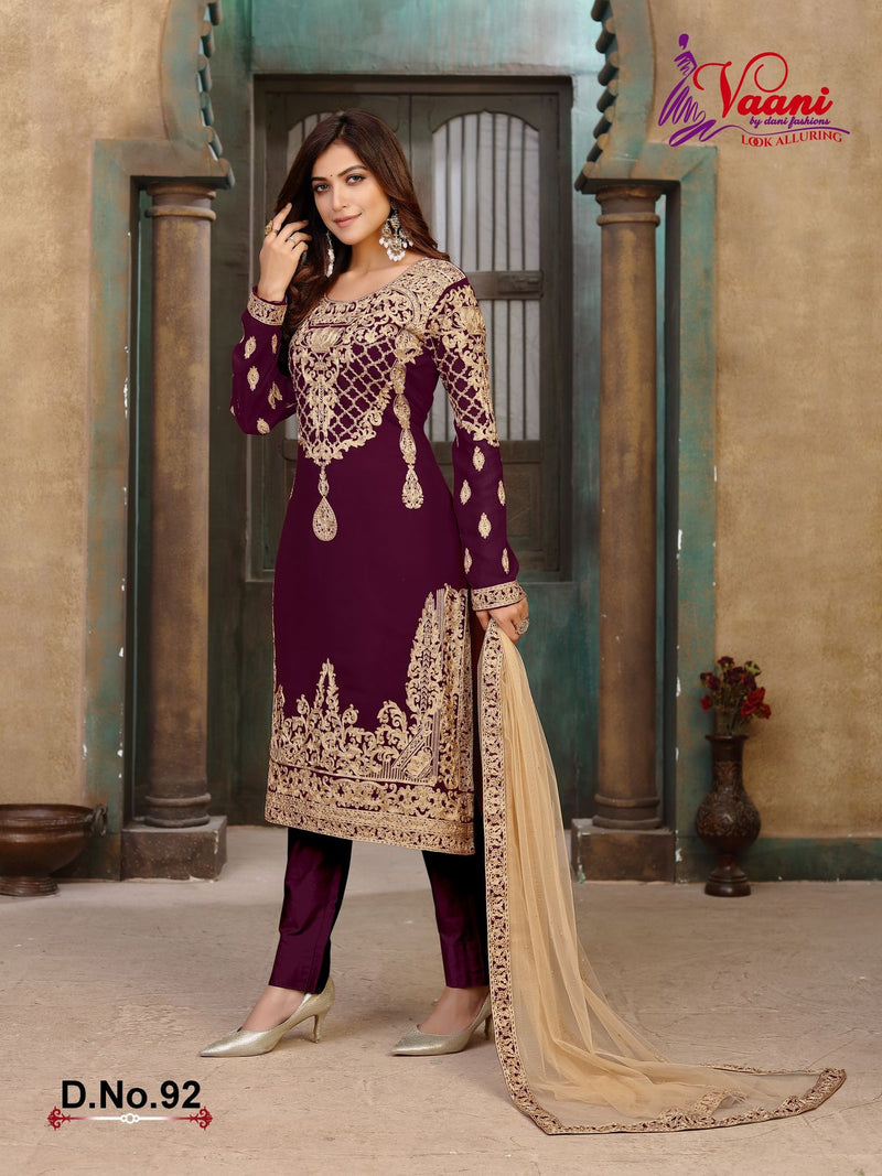 Dani Vaani Dno 91 To 94 Georgette With Heavy Work Stylish Designer Party Wear Salwar Suit