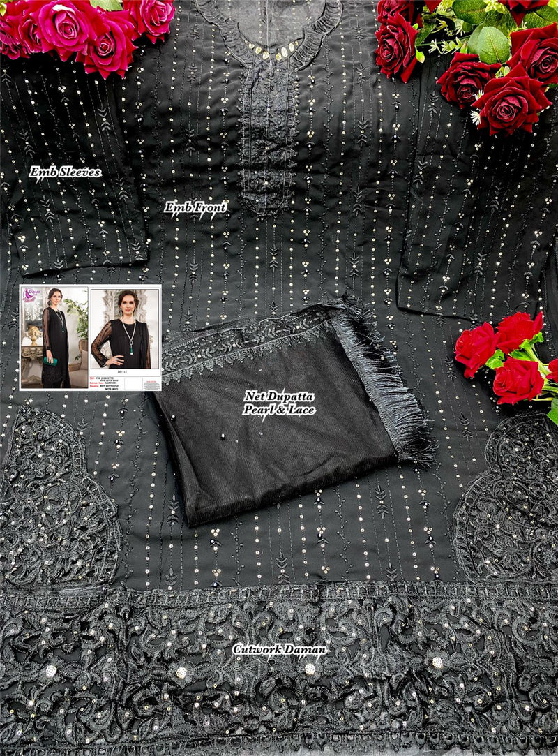 Dinsaa Suit Dno Ds 117  Georgette With Heavy Embroidery Work Stylish Designer Pakistani Salwar Suit