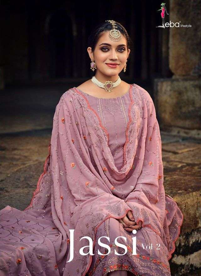 Eba LIfestyle Jassi Vol 2 Dno-1366 Georgette Stylish Embroidery Work Designer Wear Pakistani Salwar Suit