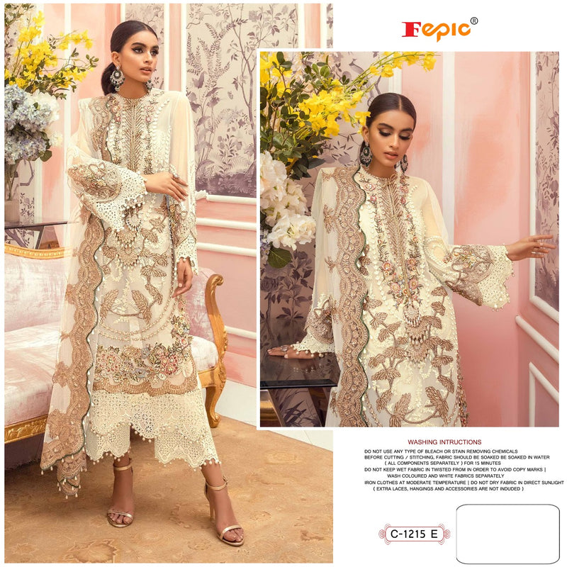 Fepic Rosemeen Dno 1215 E Georgette With Embroidered Work Stylish Designer Pakistani Style Salwar Suit