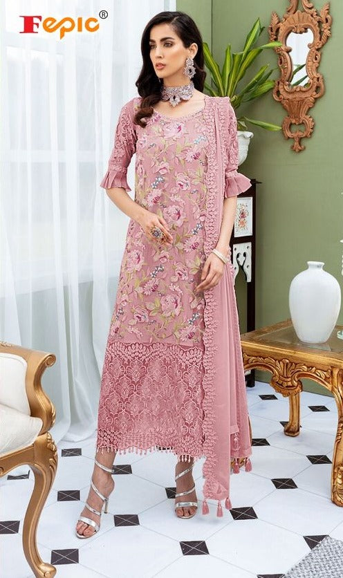 Fepic Rosemeen C 1118 C Butterfty Net  Designer Salwar Kameez