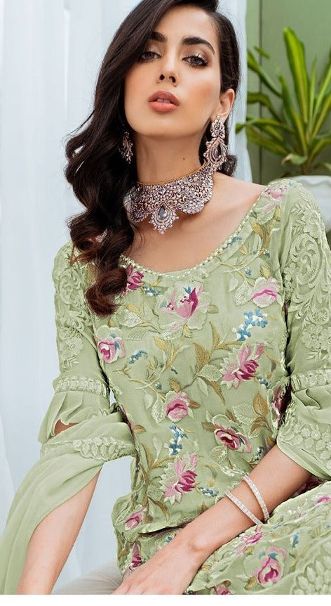 Fepic Rosemeen C 1118 D Butterfly Net Disigner Salwar Kameez