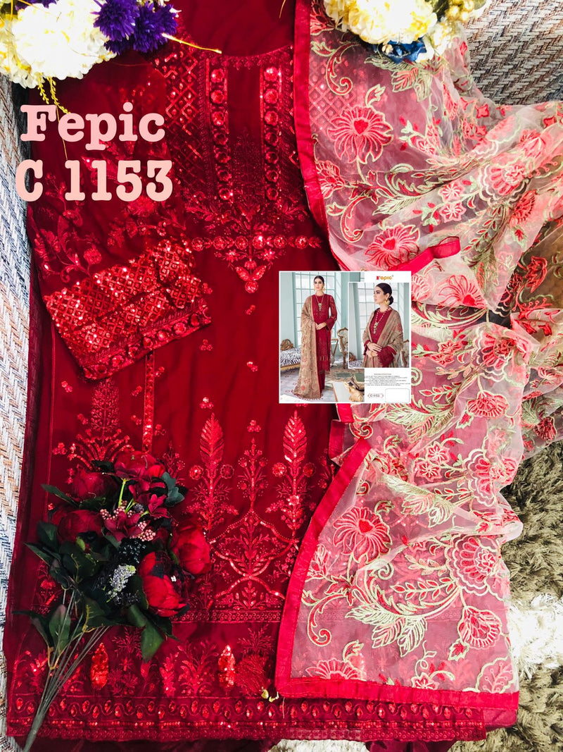 Fepic Rosemeen Georgette Bandhani Stylish Designer Salwar Suit
