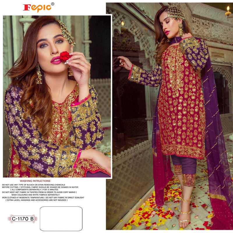 Fepic Rosemeen Dno C 1170 B Georgette Stylish Designer Party Wear Pakistani Style Salwar Kameez