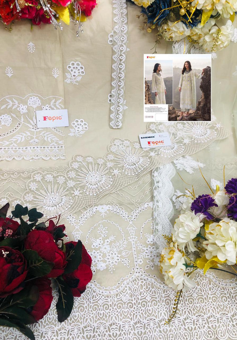 Fepic Rosemeen Dno C 1211 D Pure Cotton With Embroidered Work Stylish Designer Casual Wear Salwar Suit