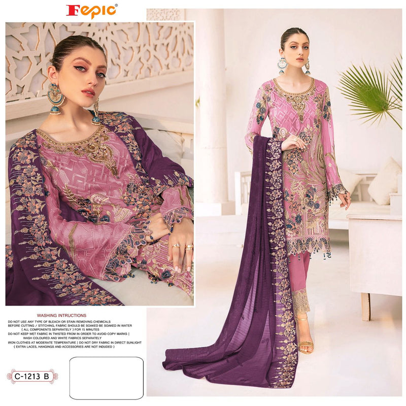 Fepic Rosemeen Dno C 1213 B Georgette Stylish Designer Hand Work Party Wear Salwar Kameez
