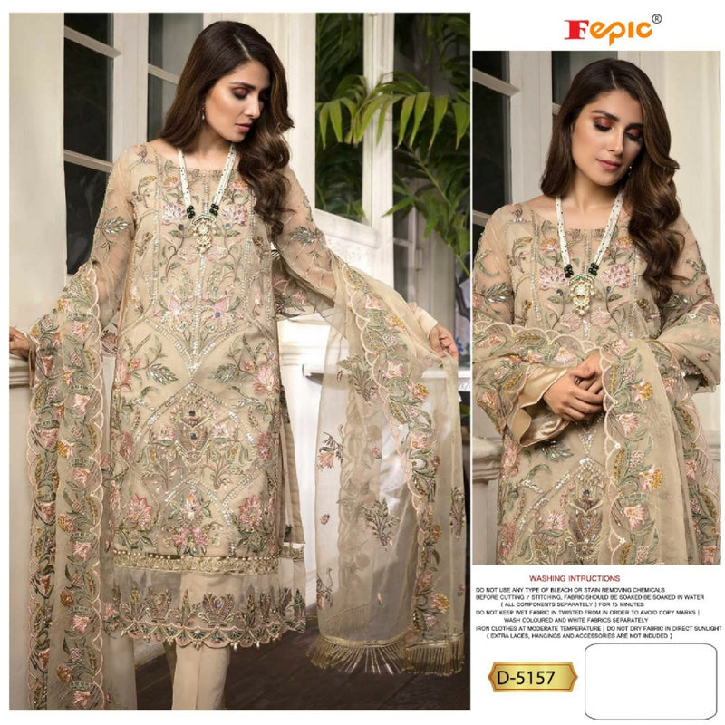 Fepic Suit Rosemeen D 5157 Georgette Embroidered Heavy Hand Work Salwar Kameez