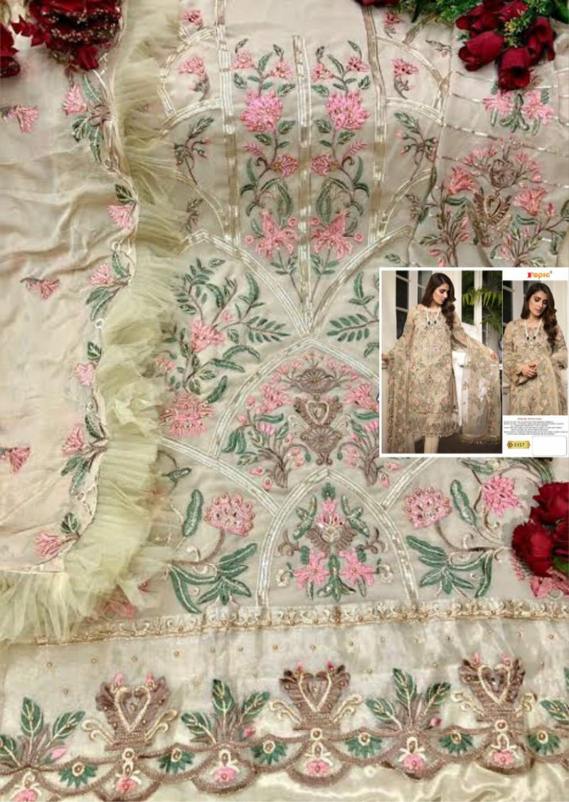 Fepic Suit Rosemeen D 5157 Georgette Embroidered Heavy Hand Work Salwar Kameez