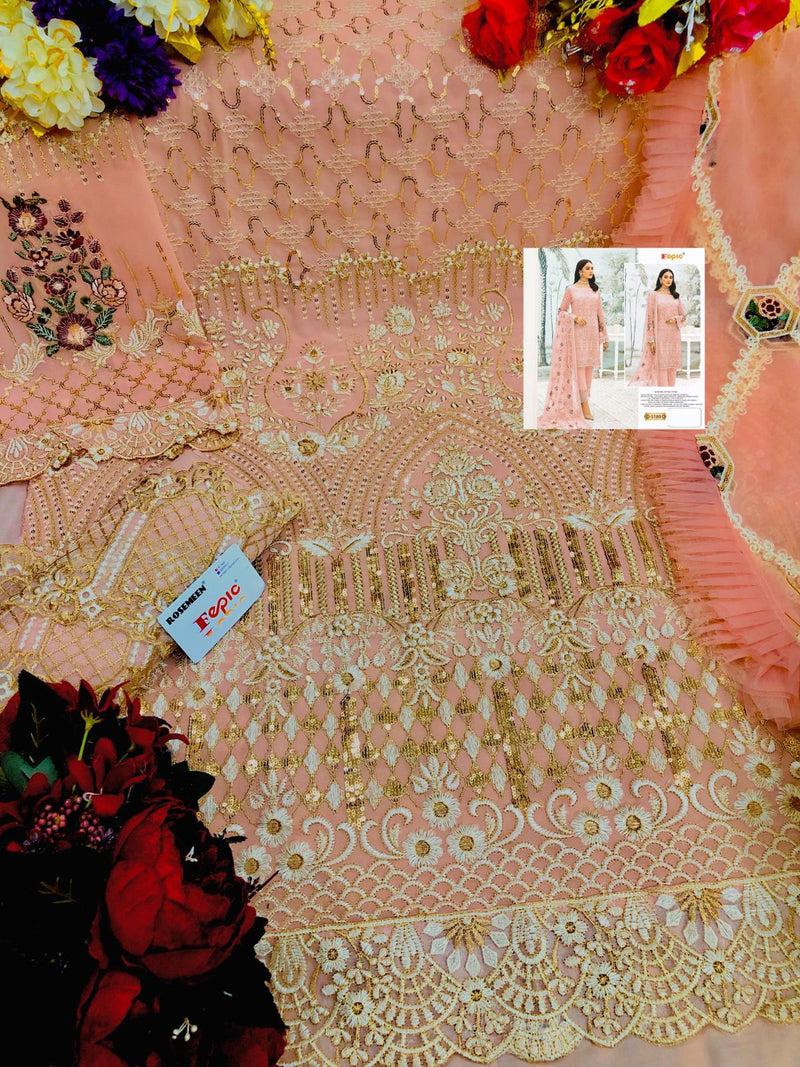 Fepic Rosemeen 5189 D Fox Georgette Stylish Designer Party Wear Salwar Kmaeez