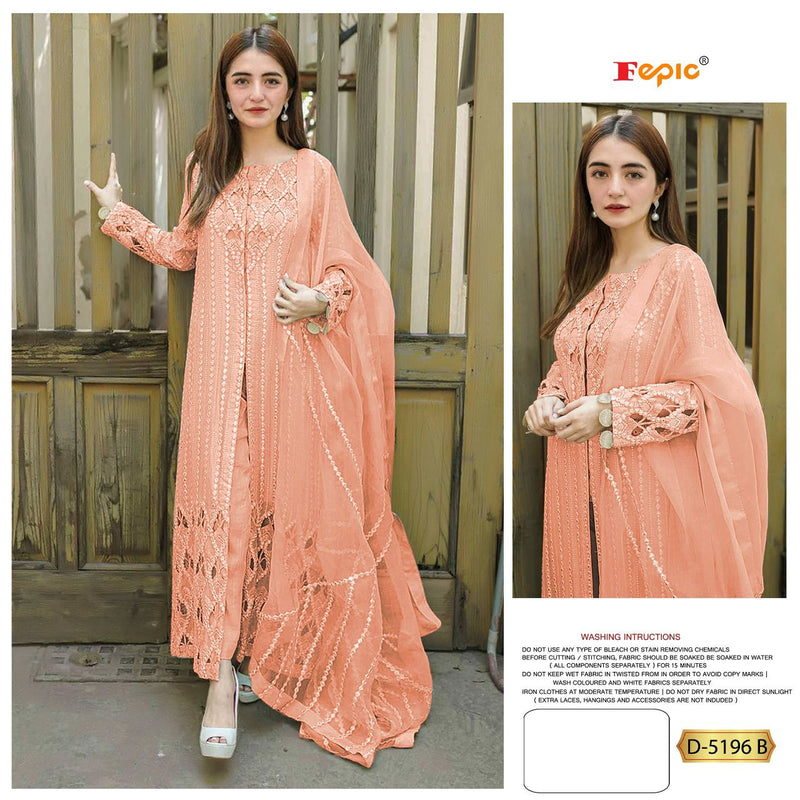 Fepic Rosemeen Dno 5196 B Georgette Pakistani Style Party Wear Salwar Suit