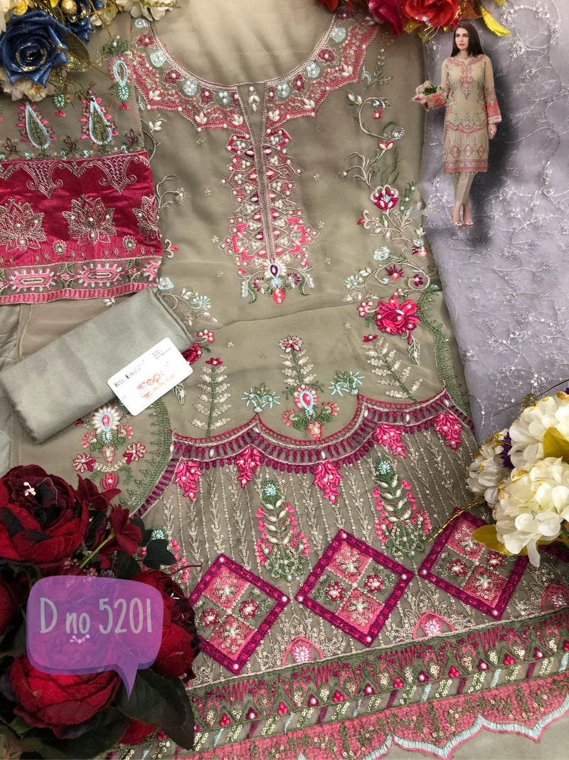 Fepic Rosemeen D 5201 Faux Georgette Stylish Designer Party Wear Salwar Kameez