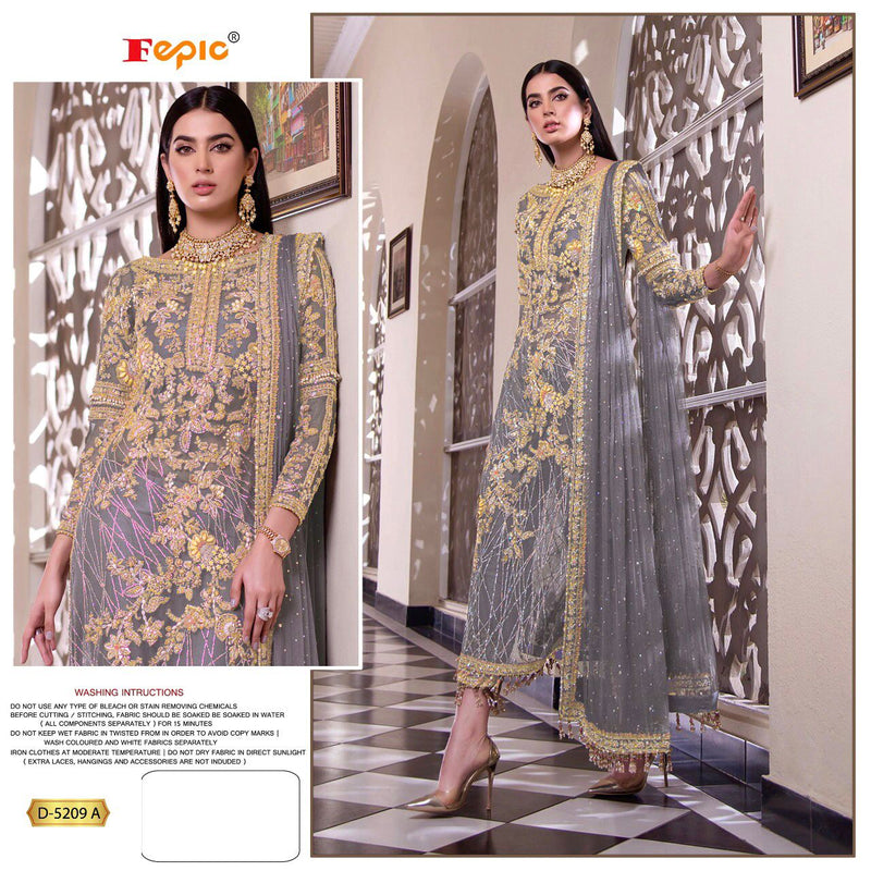 Fepic Rosemeen Dno 5209 A Butterfly Net With Heavy Embroidered Work Stylish Designer Wear Salwar Suit