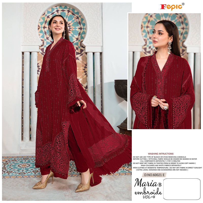 Fepic Rosemeen Dno 60021 E Georgette With Embroidered Stylish Designer Party Wear Salwar Suit