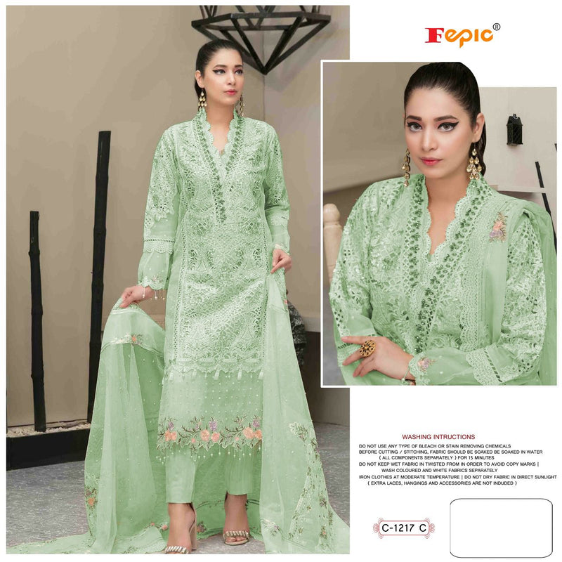 Fepic Rosemeen Dno C 1217 C Georgette Heavy Embroidered Stylish Designer Party Wear Salwar Suit
