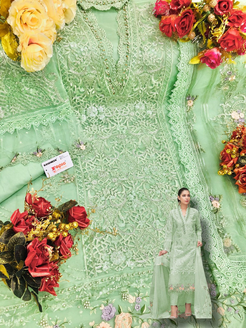 Fepic Rosemeen Dno C 1217 C Georgette Heavy Embroidered Stylish Designer Party Wear Salwar Suit
