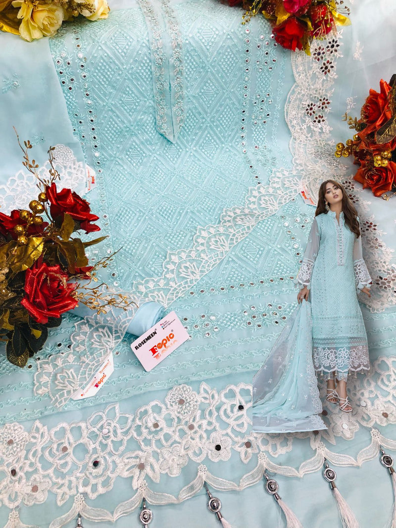 Fepic Suit Rosemeen D No C 1234 Georgette With Heavy Embroidery Stylish Designer Pakistani Salwar Suit