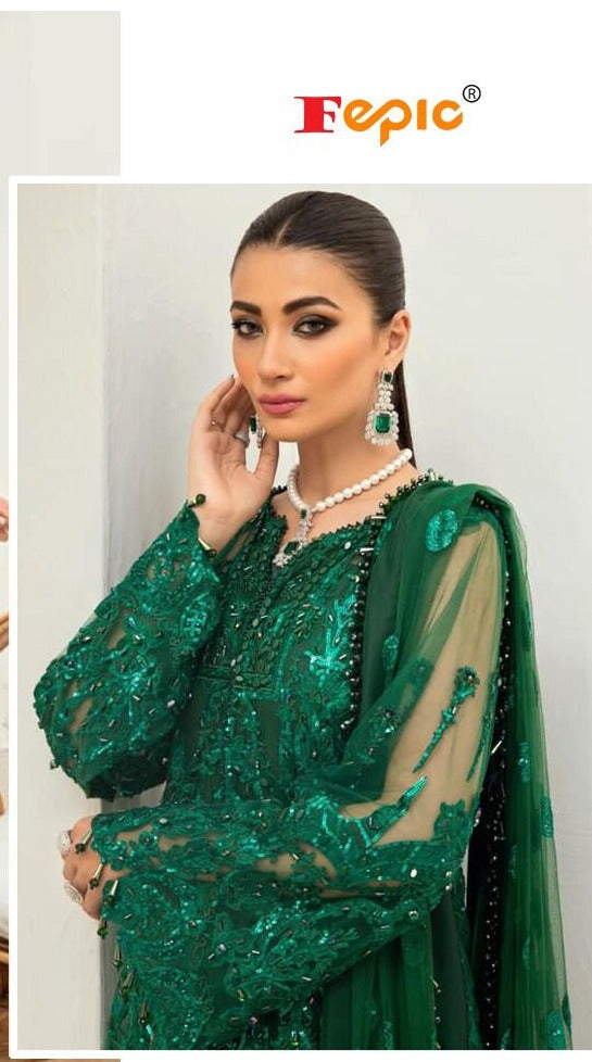 Fepic Rosemeen D 5145 Heavy Net Embroidery Stylish Salwar Suit