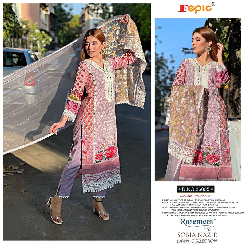 Fepic Sobia Nazir 86005 Cambric Cotton Digital Printed Salawar Suit