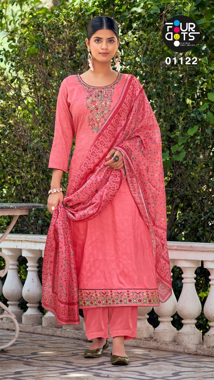 Four Dots Janki Vol 3 With Heavy Parampara Work Stylish Designer Casual Wear Salwar Kameez
