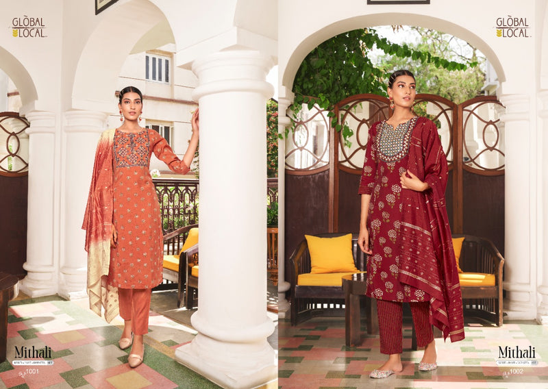 Global Local Mithali Chanderi Stylish Designer Festival Wear Kurti