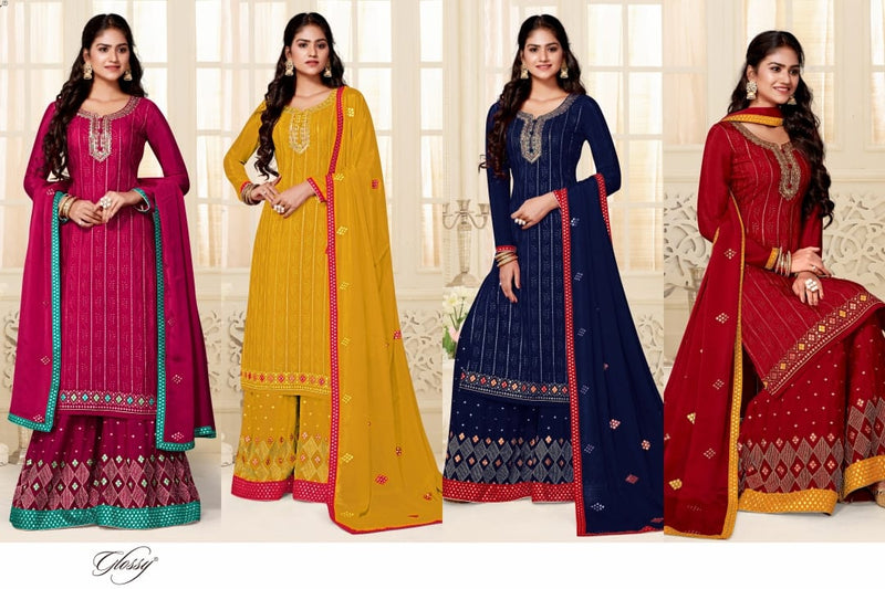 Glossy Glossy D no 102 Stylish Designer Wear Salwar Kameez