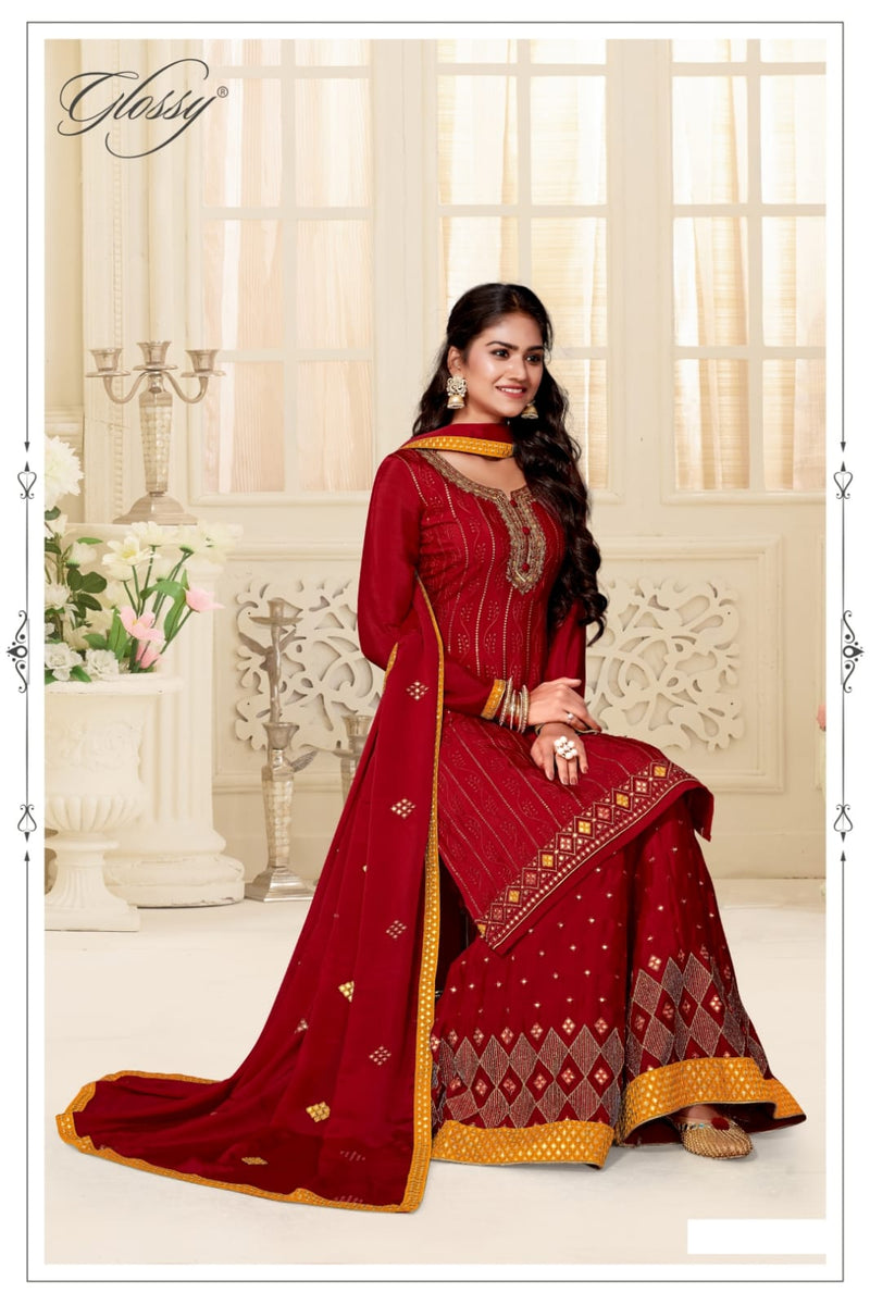 Glossy Glossy D no 102 Stylish Designer Wear Salwar Kameez