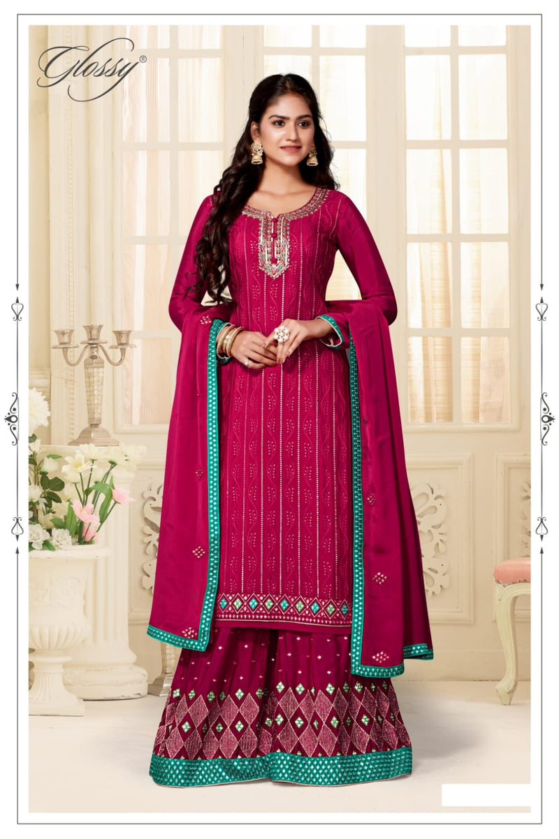 Glossy Glossy D no 102 Stylish Designer Wear Salwar Kameez