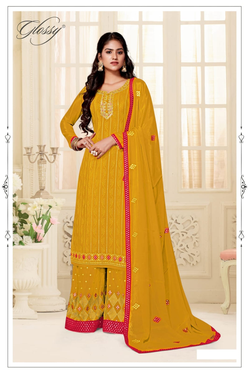 Glossy Glossy D no 102 Stylish Designer Wear Salwar Kameez