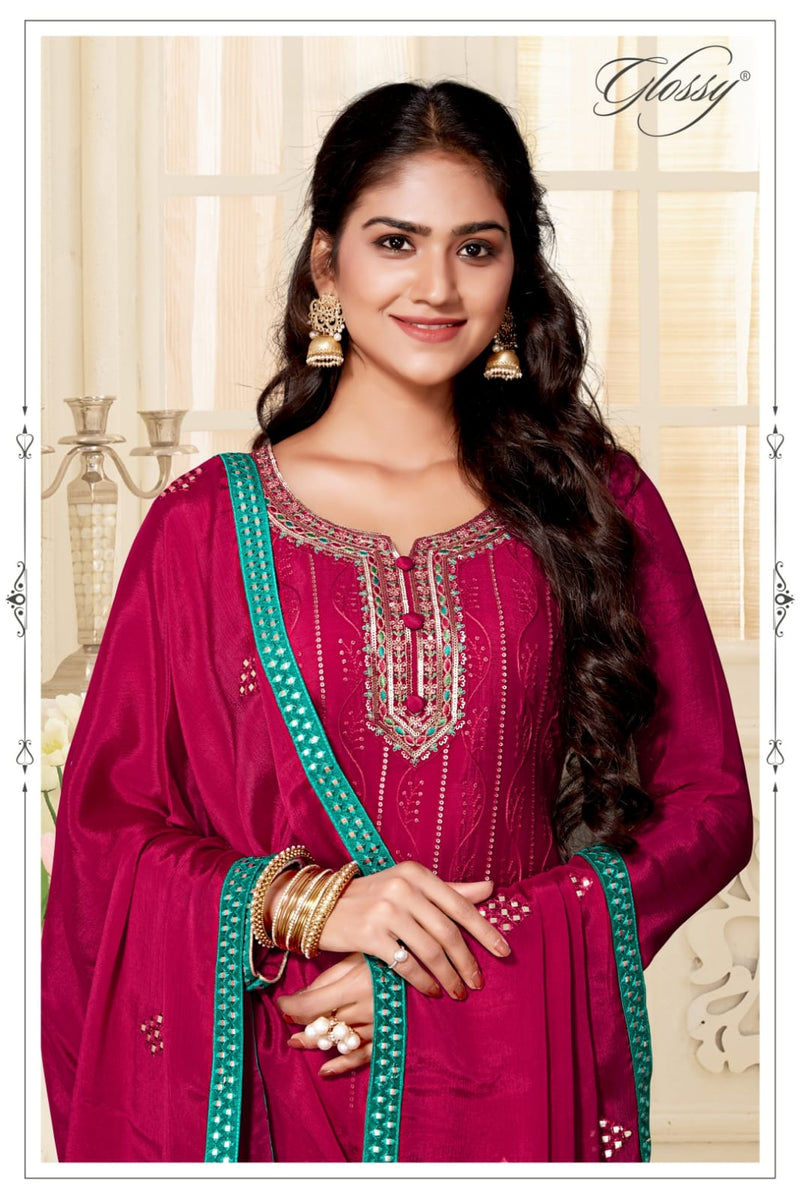 Glossy Glossy D no 102 Stylish Designer Wear Salwar Kameez