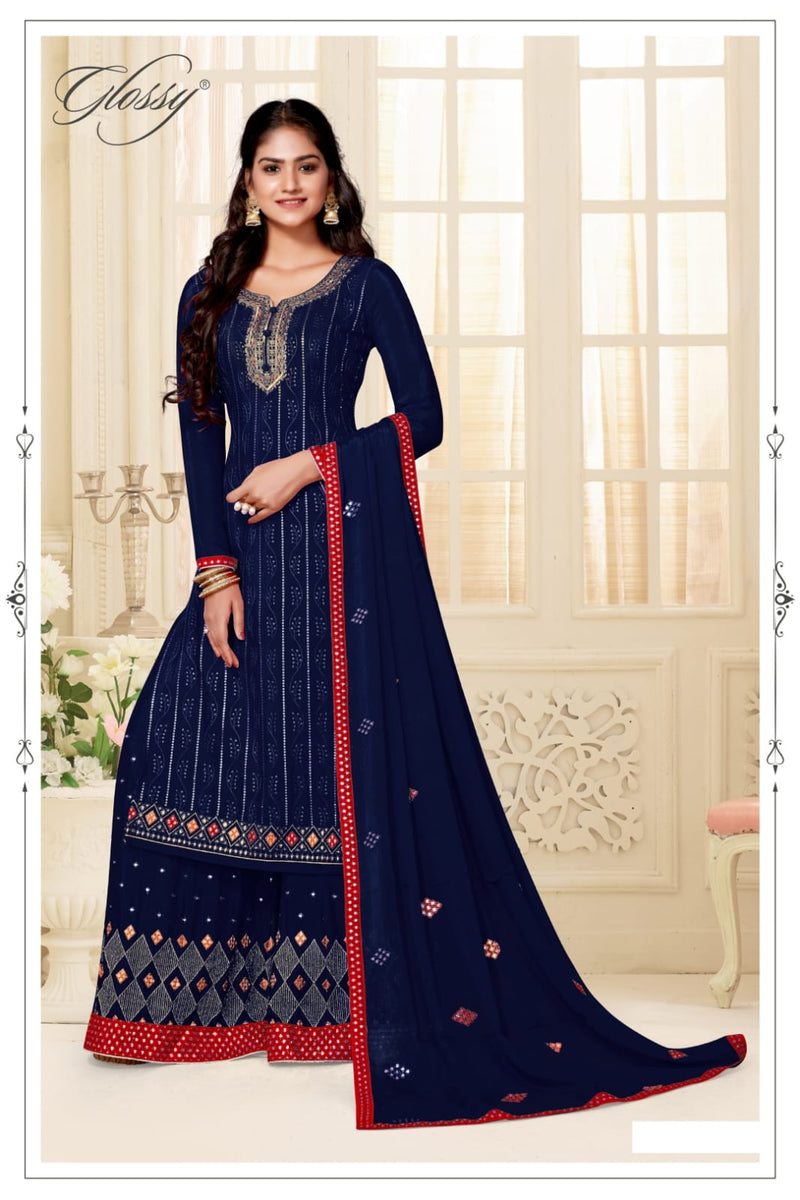 Glossy Glossy D no 102 Stylish Designer Wear Salwar Kameez