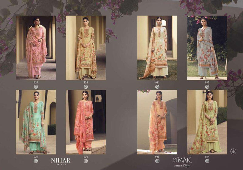 Glossy Nihar Cotton With Embroidery Digital Printing Stylish Designer Wear Salwar Suit