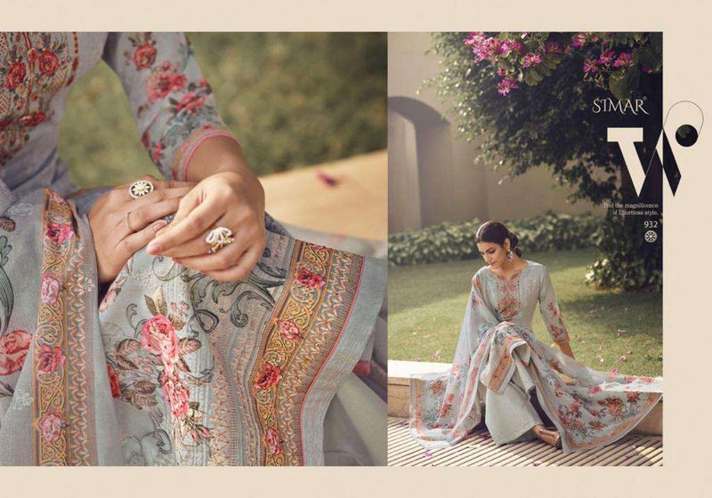 Glossy Nihar Cotton With Embroidery Digital Printing Stylish Designer Wear Salwar Suit