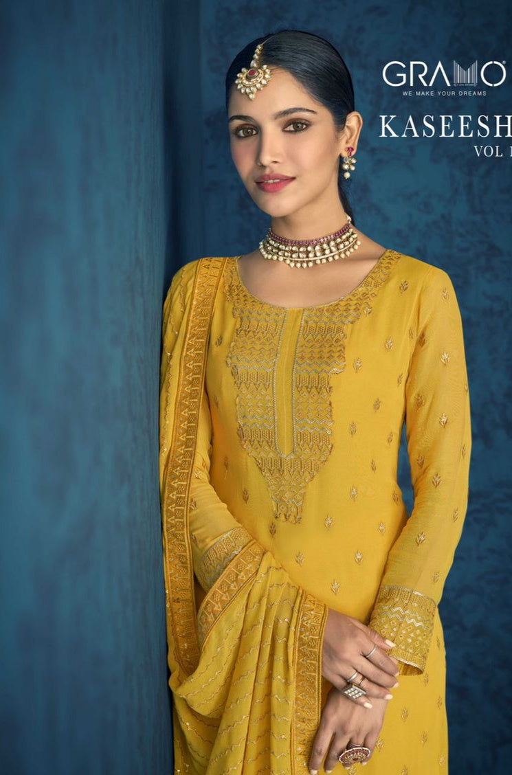Gramo Kaseesh Vol 1 Georgette Stylish Designer Wear Kurti Collection