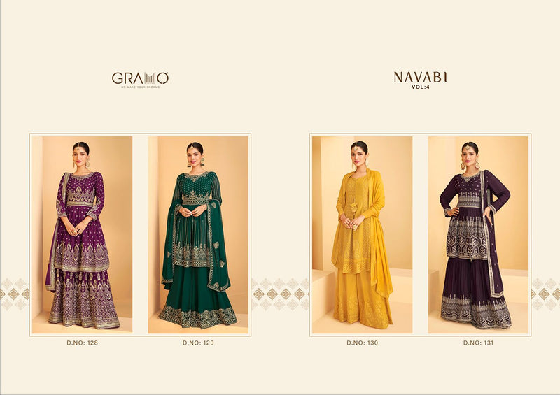 Gramo Navabi Vol 4 Georgette Stylish Designer Festival Wear Salwar Kameez