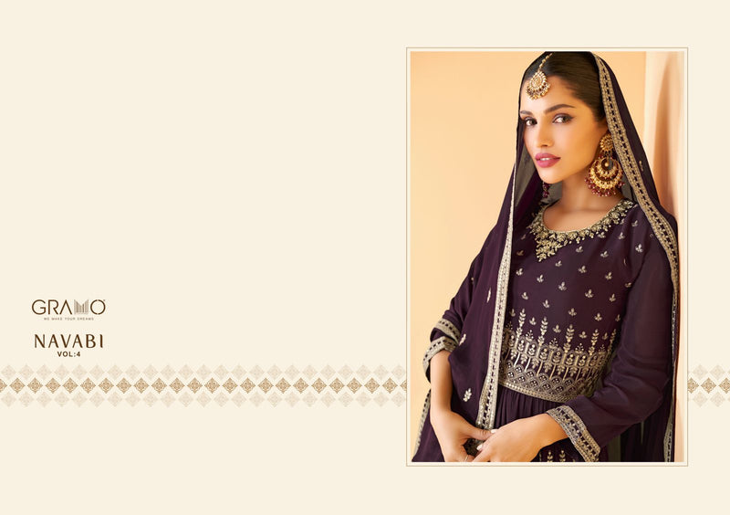 Gramo Navabi Vol 4 Georgette Stylish Designer Festival Wear Salwar Kameez